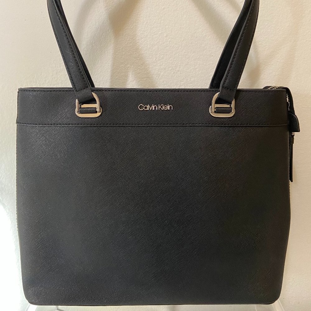Calvin Klein tote bag - Saffiano leather - Black